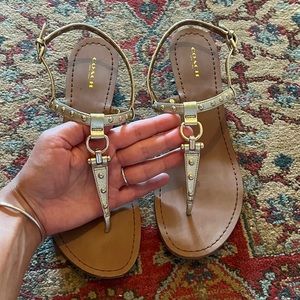 Coach sandals t strap